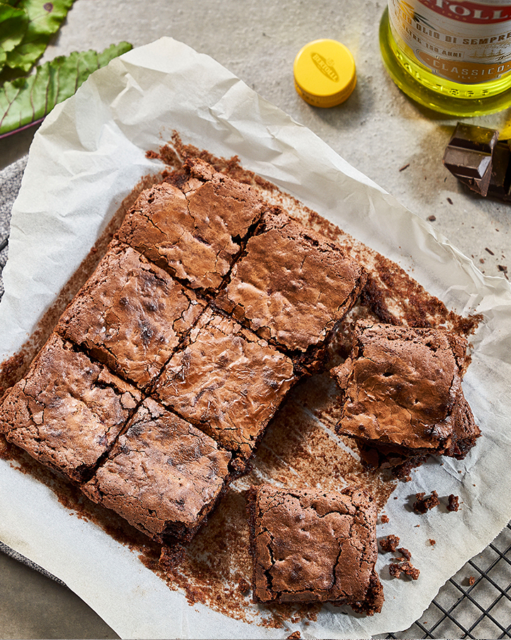 Chocolate Brownie with Beets and Olive Oil
