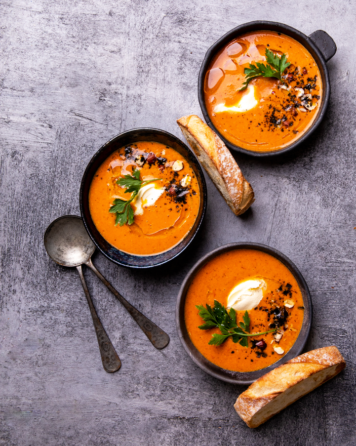 Harissa Capsicum & Hazelnut Soup | Bertolli Olive Oil
