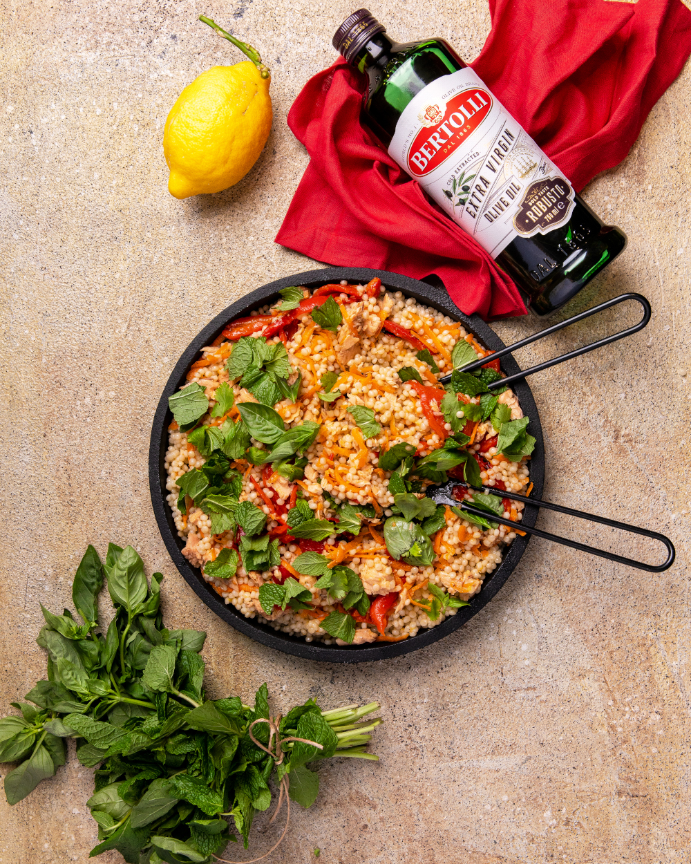 Pink Salmon and Charred Capsicum Cous Cous