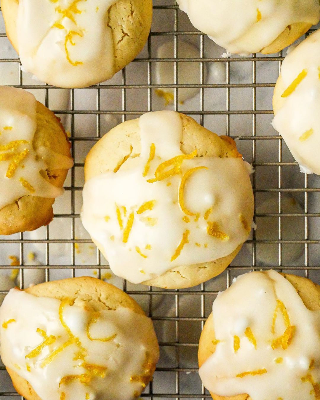 Lemon Olive Oil Cookies with Lemon Drizzle