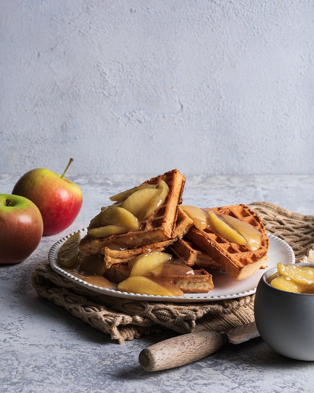 Fuji Apple Waffles | Bertolli Olive Oil